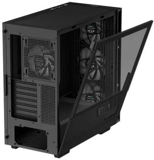 Deepcool CH560 Digital Gaming Midi Tower Κουτί Υπολογιστή με Πλαϊνό Παράθυρο και RGB Φωτισμό Μαύρο