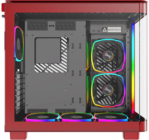 Montech King 95 Pro Gaming Midi Tower Κουτί Υπολογιστή με Πλαϊνό Παράθυρο Κόκκινο