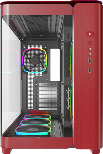 Montech King 95 Pro Gaming Midi Tower Κουτί Υπολογιστή με Πλαϊνό Παράθυρο Κόκκινο