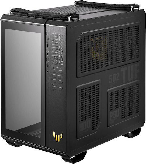 Asus TUF GT502 Plus Gaming Midi-Turm Computergehäuse mit Seitenfenster Schwarz