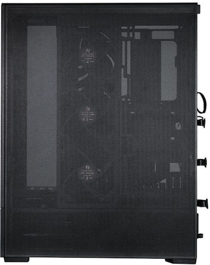 Lian Li SUP01 Gaming Midi Tower Computer Case with Side Window and RGB Lighting Black