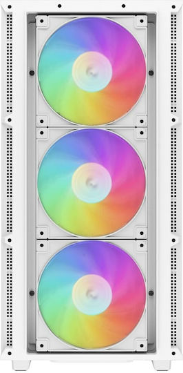 Deepcool CH560 Digital Gaming Midi Tower Computer Case with Side Window and RGB Lighting White