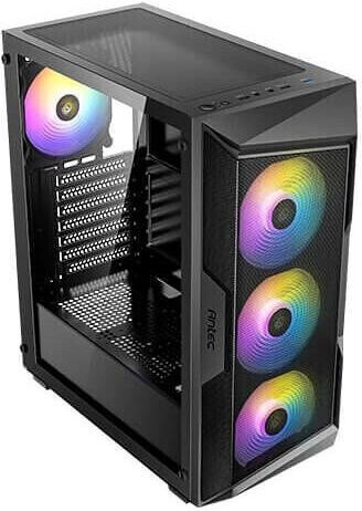 Antec AX61 Gaming Midi Tower Κουτί Υπολογιστή με Πλαϊνό Παράθυρο και RGB Φωτισμό Μαύρο