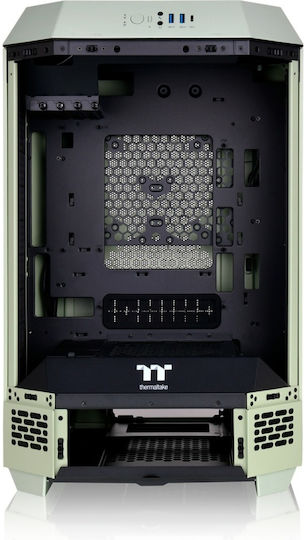 Thermaltake The Tower 300 Gaming Micro Tower Computer Case with Side Window and RGB Lighting Matcha Green