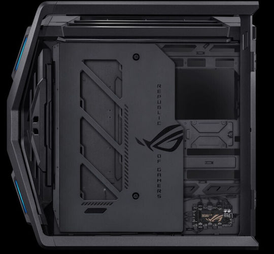 Asus ROG Hyperion GR701 BTF Edition Gaming Voller Turm Computergehäuse mit Seitenfenster und RGB-Beleuchtung Schwarz