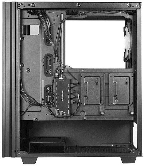 Chieftec Hunter 2 Геймърско бюро Midi Tower Компютърна кутия със страничен прозорец и RGB осветление Черен