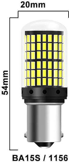 Lămpi Autoturismului BA15S / P21W Canbus LED Roșu 12V 20W 2buc