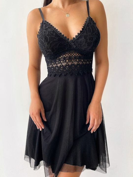 Markela Black Lace Dress