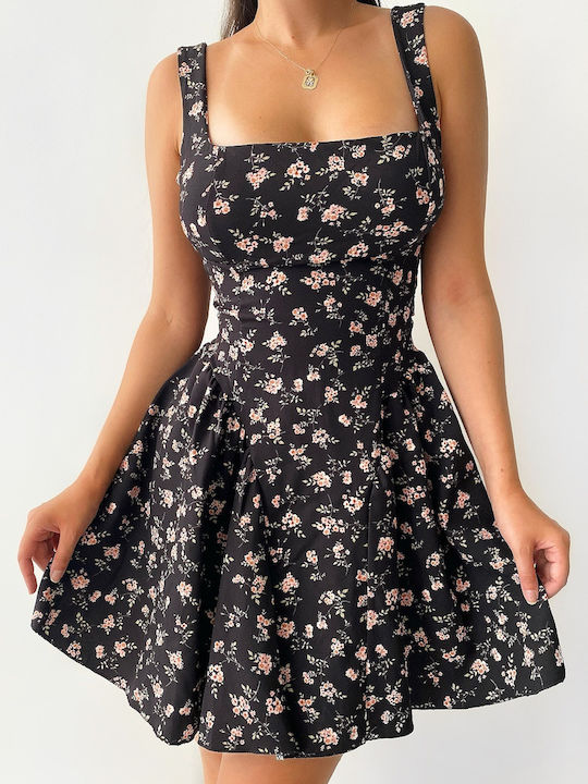 Livly Floral Black A-line Dress