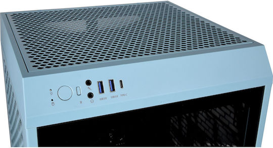 Thermaltake The Tower 200 Gaming Mini Tower Computer Case with Side Window and RGB Lighting Turquoise