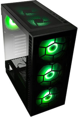 Kolink Observatory HF Plus Glass ARGB Gaming Midi Tower Computer Case with Window Panel Black