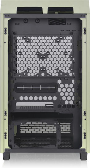 Thermaltake The Tower 200 Snow Mini Chassis Гейминг Мини кула Компютърна кутия със страничен прозорец Matcha Green