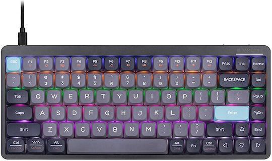 Tracer FINA 84 Gaming Mechanical Keyboard 75% with Outemu Red switches and RGB lighting (English US)