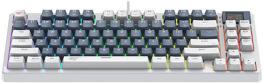 Havit KB884L Gaming Mechanical Keyboard Tenkeyless with Custom switches and RGB lighting (English US) White