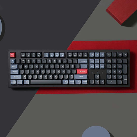 Keychron K10 Pro K10P-H1 Ασύρματο Gaming Μηχανικό Πληκτρολόγιο με Keychron K Pro Red διακόπτες και RGB φωτισμό (Αγγλικό US) White LED
