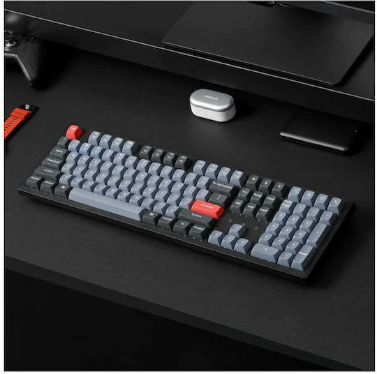 Keychron K10 Pro K10P-H1 Ασύρματο Gaming Μηχανικό Πληκτρολόγιο με Keychron K Pro Red διακόπτες και RGB φωτισμό (Αγγλικό US) White LED