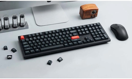 Keychron K10 Pro K10P-H1 Ασύρματο Gaming Μηχανικό Πληκτρολόγιο με Keychron K Pro Red διακόπτες και RGB φωτισμό (Αγγλικό US) White LED