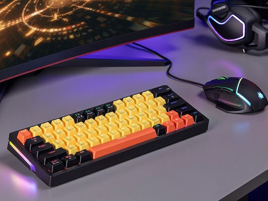 Tracer Gamezone EVO2 Gaming Mechanical Keyboard 65% with Custom switches and RGB lighting (English US) Yellow
