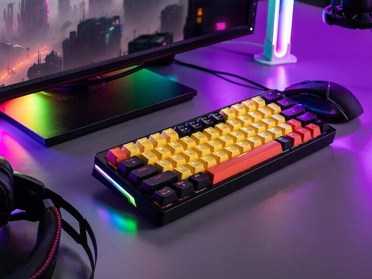 Tracer Gamezone EVO2 Gaming Mechanical Keyboard 65% with Custom switches and RGB lighting (English US) Yellow