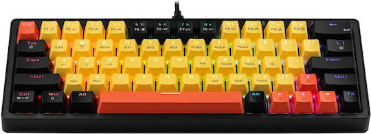 Tracer Gamezone EVO2 Gaming Mechanical Keyboard 65% with Custom switches and RGB lighting (English US) Yellow