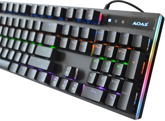 Aoas M600 Gaming Πληκτρολόγιο με RGB φωτισμό (Αγγλικό US)