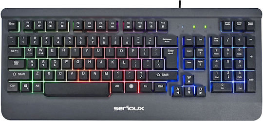 Serioux Kayel 4 σε 1 Σετ Gaming Πληκτρολόγιο με RGB φωτισμό & Ποντίκι (Αγγλικό US)