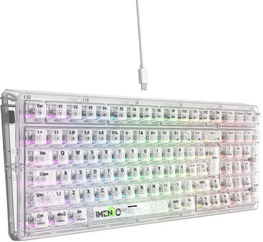 Havit KB875L Gaming Mechanical Keyboard with Custom switches and RGB lighting (English US) White