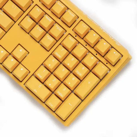 Ducky One 3 Gaming Μηχανικό Πληκτρολόγιο με Cherry MX Clear διακόπτες και RGB φωτισμό (Αγγλικό US) Κίτρινο