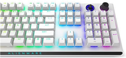 Dell Alienware Tri-Mode AW920K Wireless Gaming Mechanical Keyboard with Cherry MX Red switches and RGB lighting (English US) Lunar Light