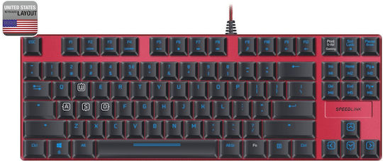 SpeedLink Ultor Beleuchtetes Gaming-Technik Tenkeyless mit Kailh Rot Schalter und Beleuchteten Tasten (Englisch US)