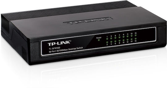 TP-LINK TL-SF1016D v1 Unmanaged L2 Switch με 16 Θύρες Ethernet