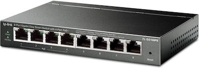 TP-LINK TL-SG108PE v5 Managed L2 PoE Switch με 8 Θύρες Gigabit (1Gbps) Ethernet