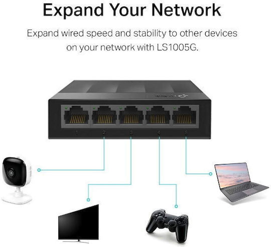 TP-LINK LS1005G v4.20 Unverwaltet L2 Switch mit 5 Ports Ethernet