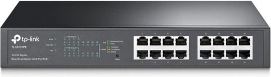 TP-LINK TL-SG1016PE Unmanaged L2 PoE+ Switch with 16 Gigabit (1Gbps) Ethernet Ports