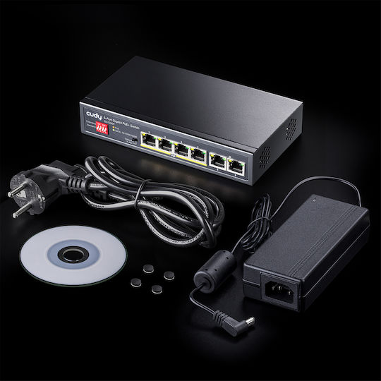 Cudy GS1006P Negestionat L2 PoE+ Switch cu 6 Porturi Gigabit (1Gbps) Ethernet