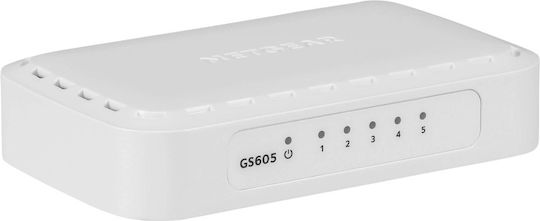 NetGear GS605 v4 Unmanaged L2 Switch with 5 Gigabit (1Gbps) Ethernet Ports