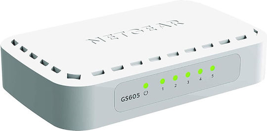 NetGear GS605 v4 Unmanaged L2 Switch with 5 Gigabit (1Gbps) Ethernet Ports