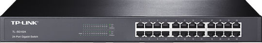 TP-LINK TL-SG1024 v1 Negestionat L2 Switch cu 24 Porturi Gigabit (1Gbps) Ethernet și 24 Porturi SFP