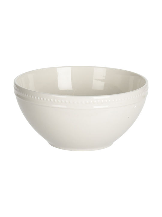 Siaki Collection Μπωλ Σερβιρίσματος Στρογγυλό από Πορσελάνη Λευκό με Διάμετρο 16εκ.
