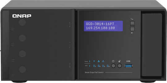 QNap QGD-3014-16PT Managed L2 PoE++ Switch με 14 Θύρες Gigabit (1Gbps) Ethernet και 2 SFP Θύρες