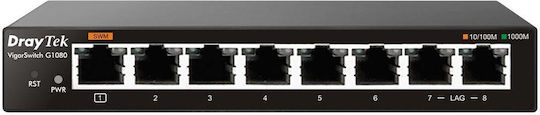 Draytek VigorSwitch G1080 Negestionat L2 Switch cu 8 Porturi Gigabit (1Gbps) Ethernet