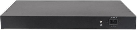 Intellinet Managed L2 PoE+ Switch with 24 Gigabit (1Gbps) Ethernet Ports and 2 SFP Ports