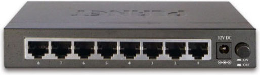 Planet Неуправляем L2 Switch с 8 Портове Гигабитови (1Gbps) Ethernet и 8 SFP Портове