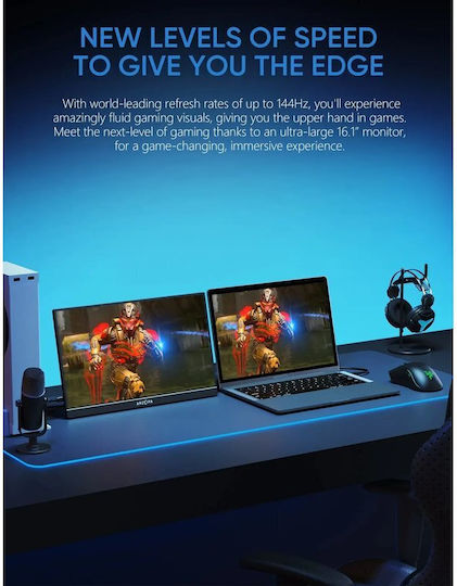 Arzopa G1 Game IPS Φορητό Monitor 16.1" FHD 1920x1080 144Hz