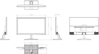 Dahua LM22-L200 VA Monitor 22" FHD 1920x1080 with Response Time 6.5ms GTG