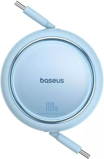 Baseus Free2Draw Ausziehbares USB 2.0 Kabel USB-C männlich - USB-C 100W PD Blau 1m P10364500311-00
