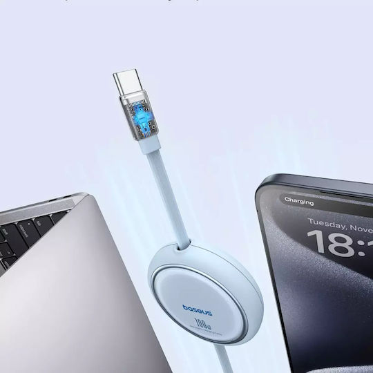 Baseus Free2Draw Ausziehbares USB 2.0 Kabel USB-C männlich - USB-C 100W PD Blau 1m P10364500311-00
