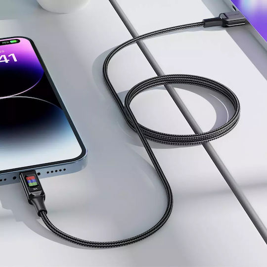 Acefast USB 2.0 Cable USB-C Male - USB-A 60W Black 1.2m