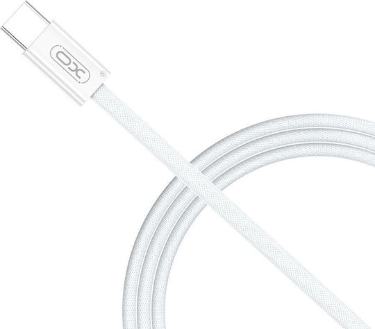 XO Pd USB 2.0 Кабел USB-C Мъжки - USB-C 60W Захранване (PD) Бял 1.5м NB-Q260B