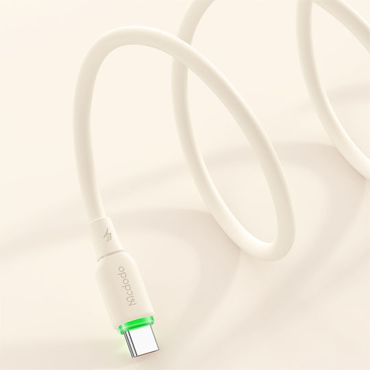 Mcdodo Cablu USB 2.0 USB-C Masculin - USB-C 65W PD Bej 1.2m CA-4770